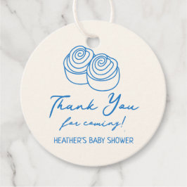 Bun in Oven Bakery Boy Baby Shower Vielen Dank Geschenkanhänger