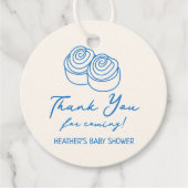 Bun in Oven Bakery Boy Baby Shower Vielen Dank Geschenkanhänger (Vorderseite)