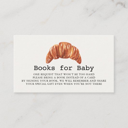 Bun in Oven Bakery Pastries Book Request Begleitkarte (Vorderseite)