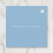 Bun in Oven Blue Baby Babydusche Geschenkanhänger (Rückseite)