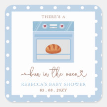 Bun in Oven Blue Baby Babydusche