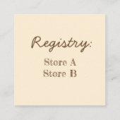 Bun in Oven Bread Dinner Roll Baby Dusche Begleitkarte (Rückseite)