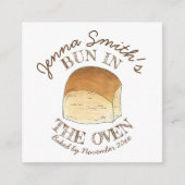 Bun in Oven Bread Dinner Roll Baby Dusche Begleitkarte (Vorderseite)