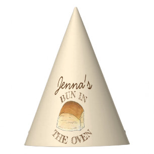 Bun in Oven Bread Dinner Roll Baby Dusche Partyhütchen