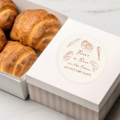 Bun in Oven Brot Bäckerei Baby Dusche Runder Aufkleber