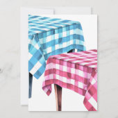 Bun in Oven Burger on Grill GRILLEN Gender Reveal Einladung (Rückseite)