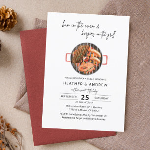 Bun in Oven & Burgers on Gill GRILLEN Einladung