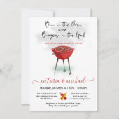 Bun in Oven Burgers on the Grill Baby Shower Einladung (Vorderseite)