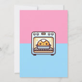 Bun in Oven Gender Reveal Brunch Einladung (Rückseite)