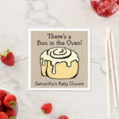 Bun in Oven Niedlich Modern Baby Shower Boy / Girl Serviette (Beispiel)