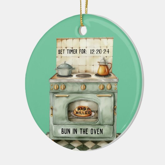 Bun in Oven Ornament Personalisiert (Links)