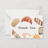 Bun in Oven Pastries Baby Dusche Vielen Dank Mitteilungskarte (Vorderseite)