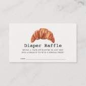 Bun in Oven Pastries Diaper Raffle Ticket Begleitkarte (Vorderseite)
