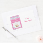 Bun in Oven (rosa anpassbar) Rechteckiger Aufkleber (Umschlag)