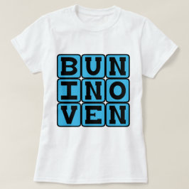 Bun in Oven, Schwangerschaftsankündigung (blau) T-Shirt