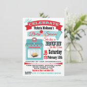 "Bun in the ofen" Kinderdusche Einladungen (Stehend Vorderseite)