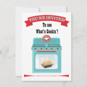 "Bun in the ofen" Kinderdusche Einladungen (Rückseite)