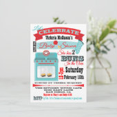 "Bun in the ofen" Twins Baby Dusche Einladungen (Stehend Vorderseite)