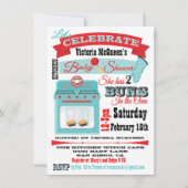 "Bun in the ofen" Twins Baby Dusche Einladungen (Vorderseite)