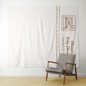 Bun in the Oven Baby Shower Backdrop Wandteppich (Beispiel (Horizontal))