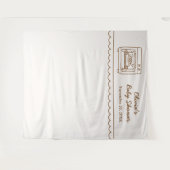 Bun in the Oven Baby Shower Backdrop Wandteppich (Vorderseite (Horizontal))