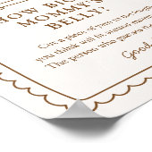 Bun in the Oven Baby Shower Belly Sign Poster (Ecke)