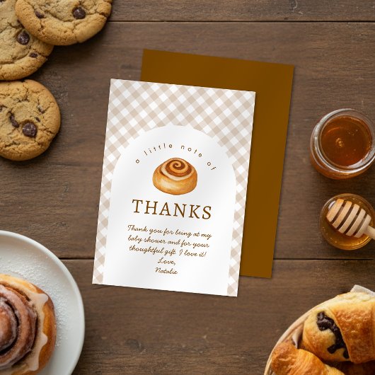 Bun In The Oven Baby Shower  Dankeskarte