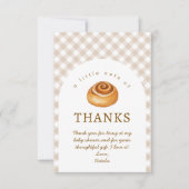 Bun In The Oven Baby Shower  Dankeskarte (Vorderseite)