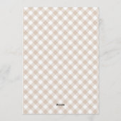 Bun In The Oven Baby Shower Einladung (Rückseite)