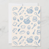 Bun in the Oven Baby Shower Hand Drawn Baking Einladung (Rückseite)