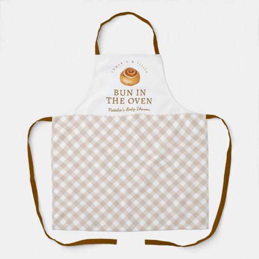 Bun In The Oven Baby Shower Personalized Baking Schürze (Vorderseite)