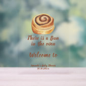 Bun in the oven Baby Shower Welcome Acrylschild (Neutral)