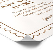 Bun in the Oven Baby Sock Hunt Sign Poster (Ecke)