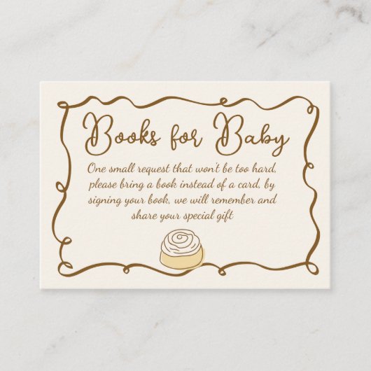 Bun in the oven baking baby shower book request begleitkarte (Vorderseite)