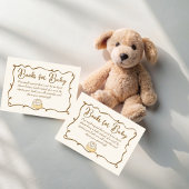 Bun in the oven baking baby shower book request begleitkarte