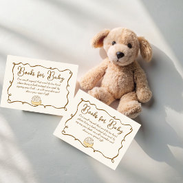 Bun in the oven baking baby shower book request begleitkarte