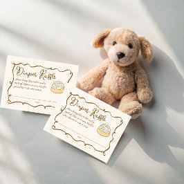 Bun in the oven baking baby shower diaper raffle begleitkarte