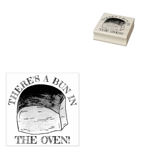 Bun in the Oven Bread Dinner Roll erwartet Baby Gummistempel (Stempel)