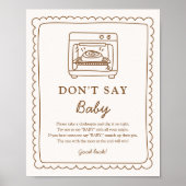 Bun in the Oven Don’t Say Baby Game Poster (Vorne)
