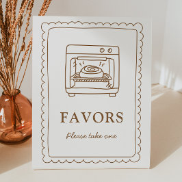 Bun in the Oven Favors Sign Sockelschild