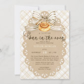 Bun in the Oven Neutral Bakery Baby Shower Einladung (Vorderseite)