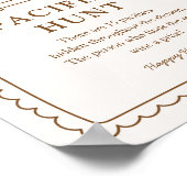 Bun in the Oven Pacifier Hunt Game Sign Poster (Ecke)