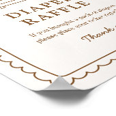 Bun in the Oven Shower Diaper Raffle Game Poster (Ecke)