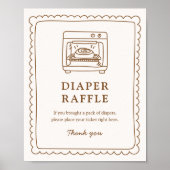 Bun in the Oven Shower Diaper Raffle Game Poster (Vorne)