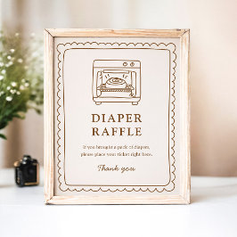 Bun in the Oven Shower Diaper Raffle Game Poster