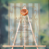 Bun in the Oven Theme Baby Shower Welcome Acrylschild (Neutral)