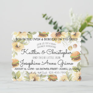 Bun in the Oven und Burgers on Grill Einladung