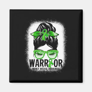 Bun Leopard Green Ribbon Kidney Disease Warrior Gi Magnet