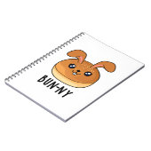 Bun-ny Funny Bunny Rabbit Bun Pun Notizblock (Linke Seite)