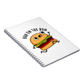 Bun on Run Funny Burger Pun Notizblock (Rechte Seite)